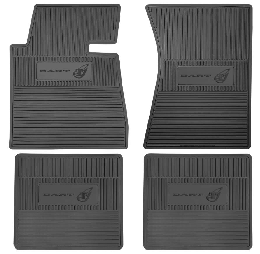 1965-1966 Dodge Dart Gt A-Body Next Generation Custom Vintage Rubber Floor Mats Package